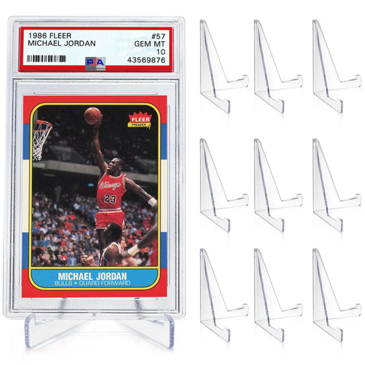 Clear Graded Card Stands – 10-Pack (Fits PSA, BGS, SGC Slabs)