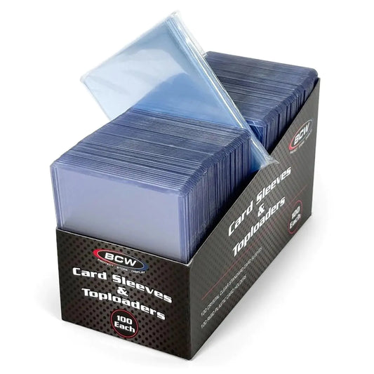 BCW Card Sleeves & Toploaders Combo – 100ct (Premium Protection Set)