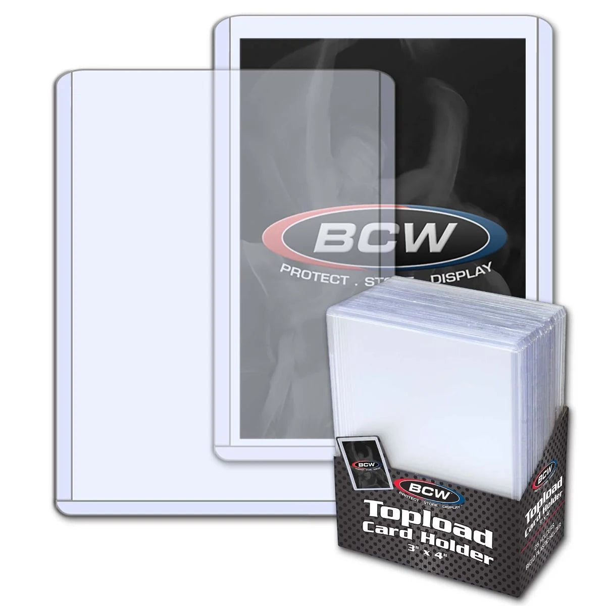 BCW 500ct Top Loaders – Clear Rigid Card Holders for Sports & TCG Cards