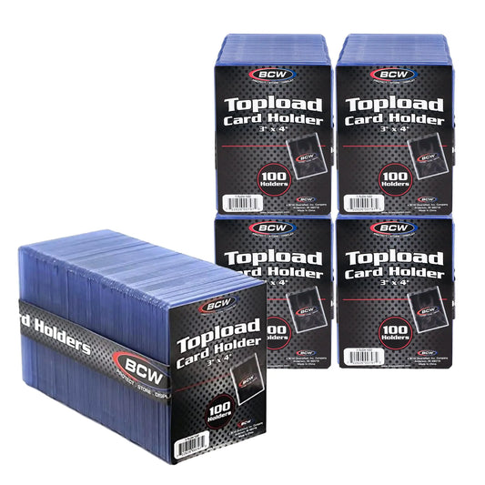 BCW 500ct Top Loaders – Clear Rigid Card Holders for Sports & TCG Cards