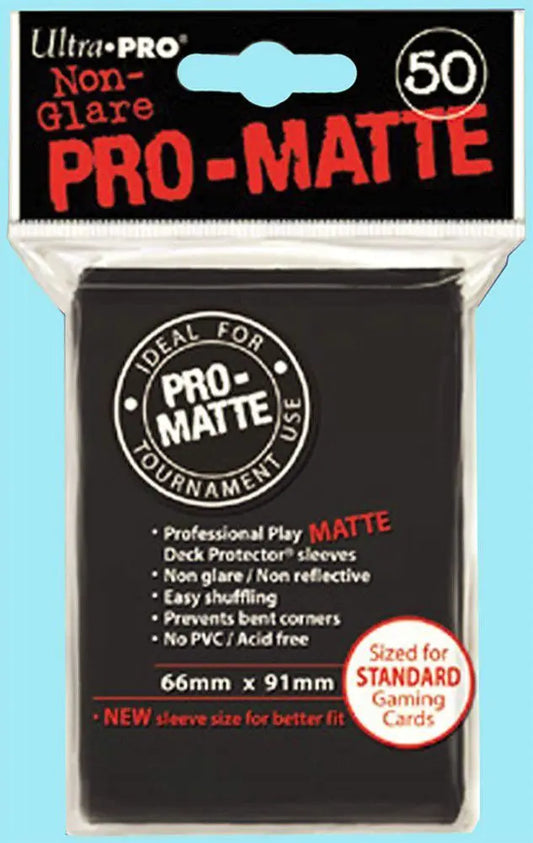 Ultra Pro PRO-Matte Deck Protector Sleeves – 600ct (12-Pack, Black)