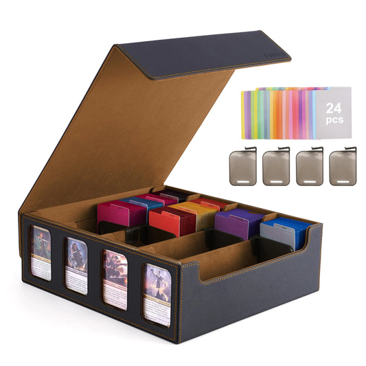Venssu Ultimate Trader's Storage Box with 24 Dividers for 3000+ Cards